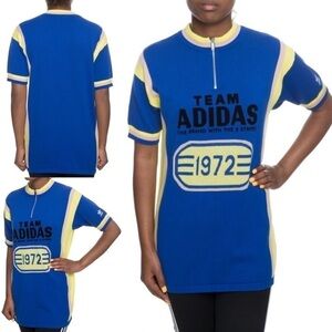 Adidas FSH L Tee Royal Blue Retro Sweater Shirt Knit Top